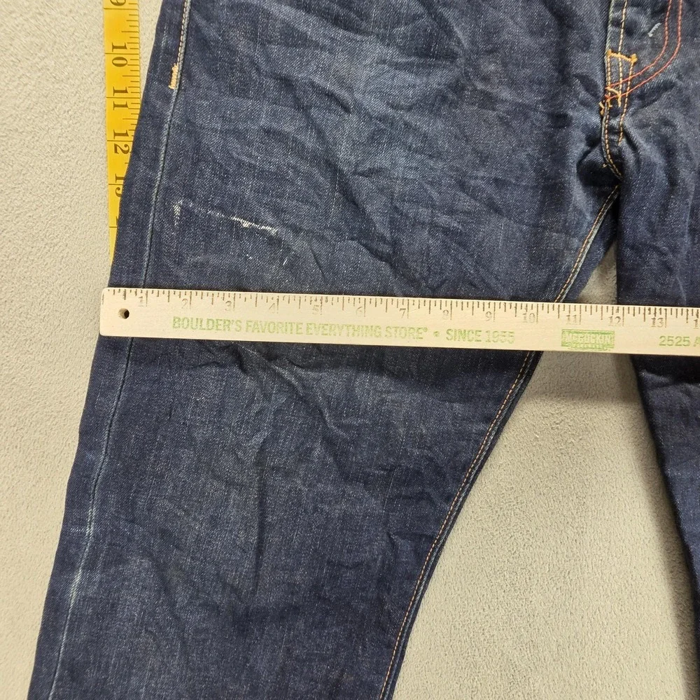 Levis Selvedge Jeans Mens Blue‎ Dark Wash Straight Regular Fits 31x29